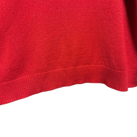 Laura Scott Red Shimmer Cowl Neck Knit Sweater Size 3XL - Picture 4 of 13